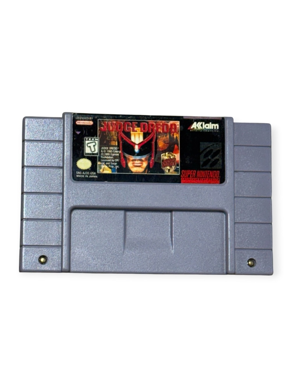 Super Nintendo Judge Dredd Super Nintendo Cartridge - Gray